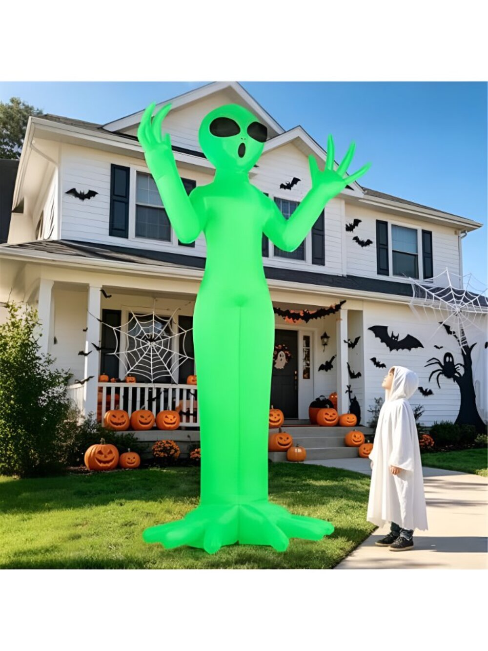 10FT Giant Halloween Inflatables Alien Outdoor Decoration - Picture 7 of 7
